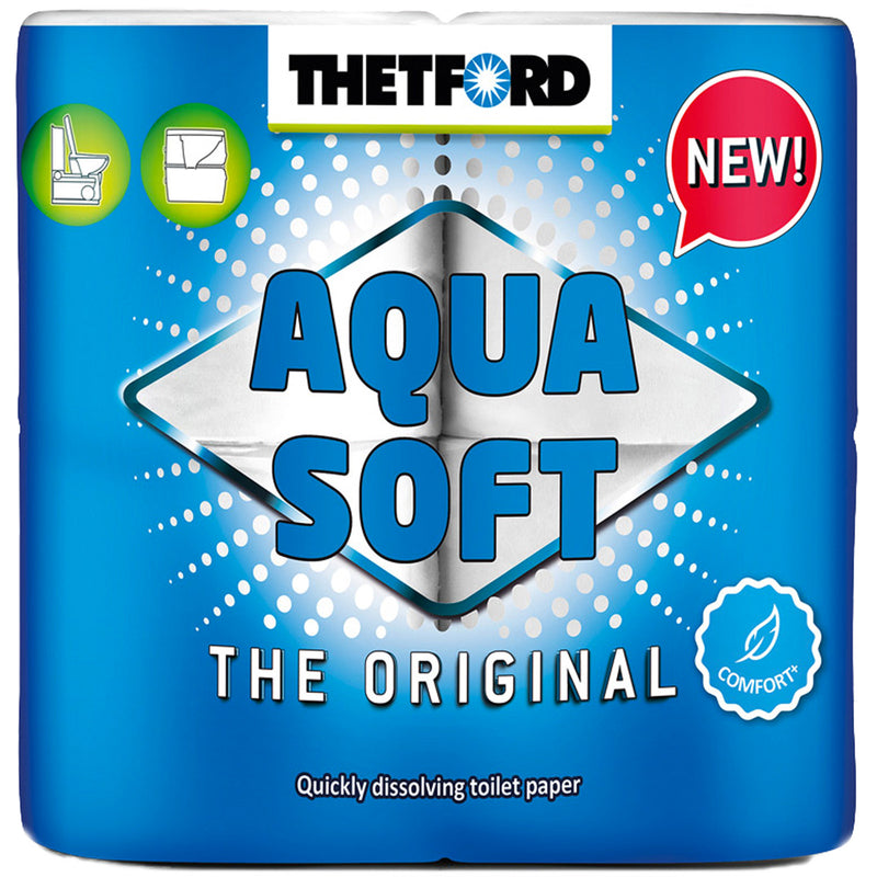 Freizeitschmiede Set Sanitärzusatz Simple Blue & Rinse je 2L oder 4L & Aqua Soft Toilettenpapier