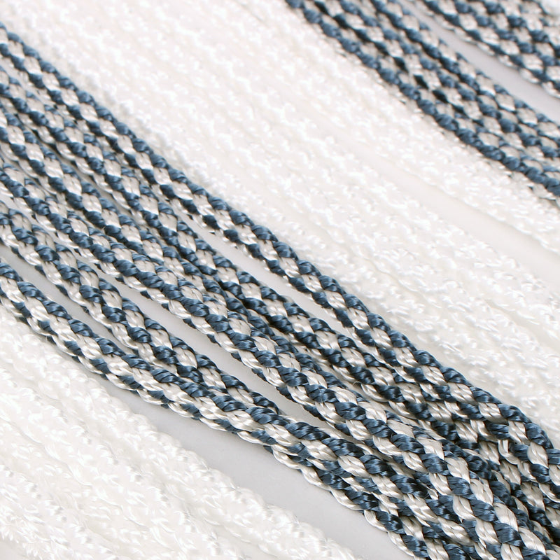 Vorhang Korda, 100% Polyester, 60x190 cm, weiß/blau