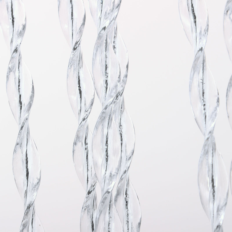 Vorhang Sara, 100% PVC, 60x190 cm, weiß/schwarz