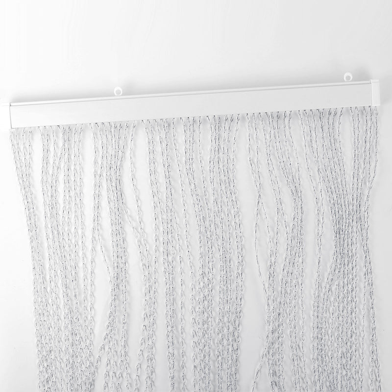 Vorhang Sara, 100% PVC, 60x190 cm, weiß/schwarz