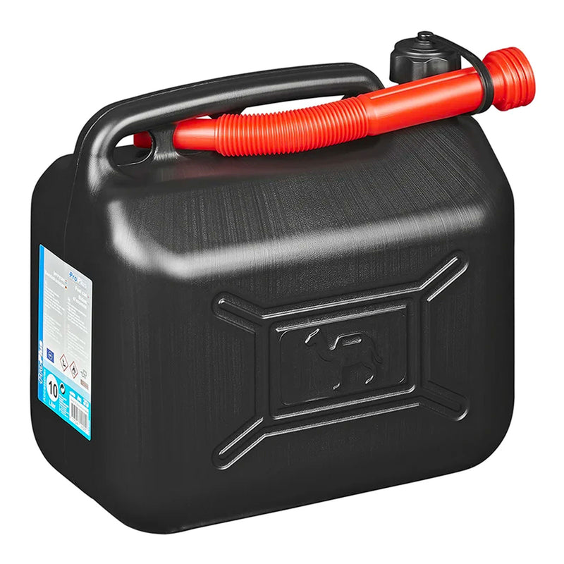 Kraftstoffkanister 10L Kunststoff Reserve Diesel Benzinkanister UN-geprüft black