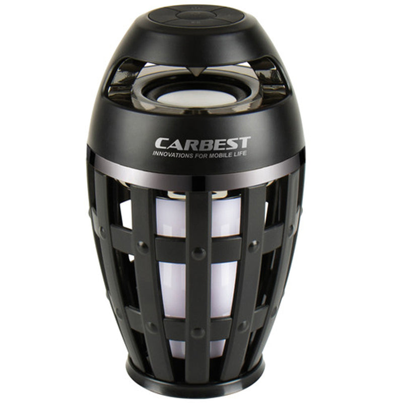 SET 2x Carbest LED Leuchte Flammeneffekt mit Bluetooth Lautsprecher - Akku Lampe