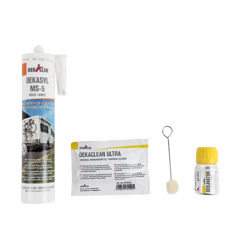 Dekalin Dekaseal MS-5 Klebe Set | Primer | Reinigungstuch | ideal für Solar