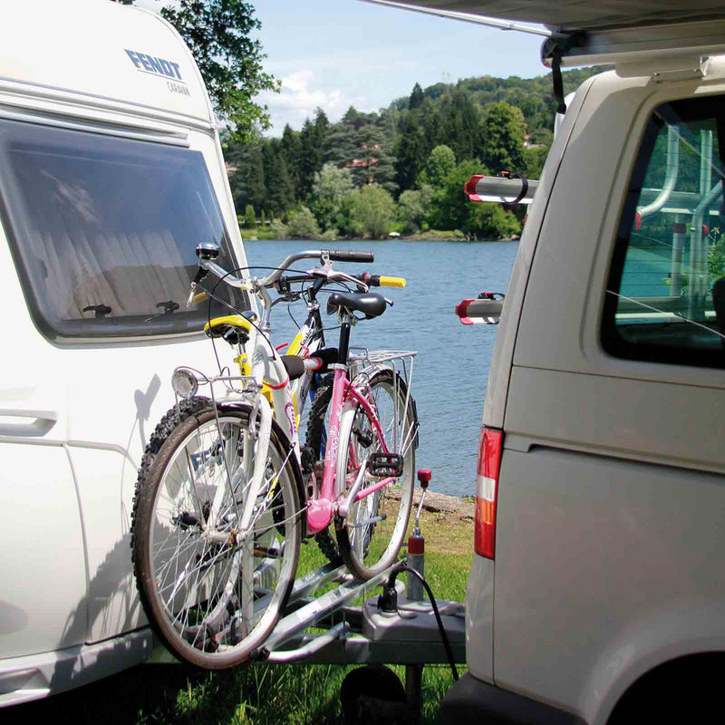 Deichsel Fahrradträger Caravan ECO | 2 Fahrräder | 50 Kg | inkl. Hülle