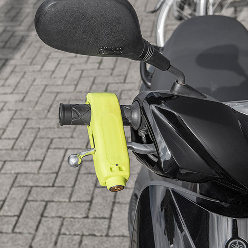 Hebelschloss für Motorrad | Roller | Ebike | 27-38mm Lenkerdurchmesser | Neon