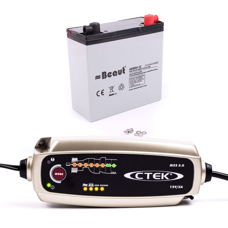 Batterieset für elektrische Rangierhilfe, C-tek Ladegerät