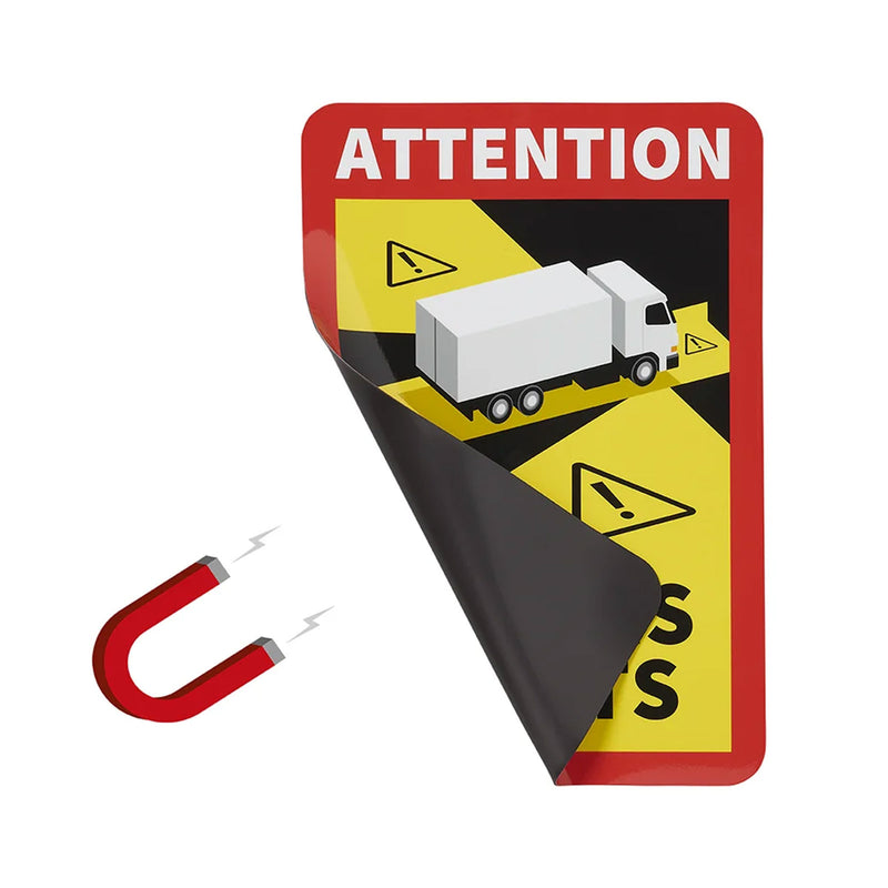 Magnetschild Toter Winkel / Angles Morts Warnung Hinweisschild für Wohnmobil LKW
