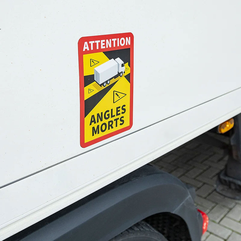 2x Magnetschild Toter Winkel / Angles Morts Warnung Hinweisschild Wohnmobil LKW