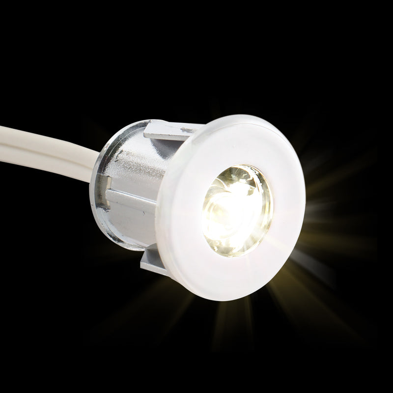 2x Einbaustrahler 12V Mini LED-Spot 50lm Leuchte Chrom für Wohnwagen, Wohnmobil