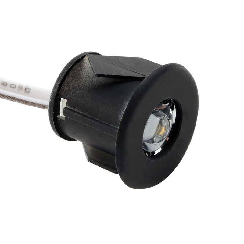 2x Einbaustrahler 12V Mini LED-Spot 50lm Leuchte schwarz für Wohnwagen Wohnmobil