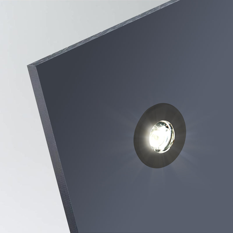 10x Einbaustrahler 12V Mini LED-Spot 50lm Lampe schwarz für Wohnwagen Wohnmobil