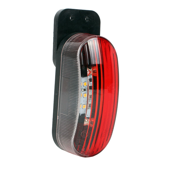 Umrissleuchte LED rot/weiß 98x42x38 mm, 12 Volt, 2 Watt, 6 LED links