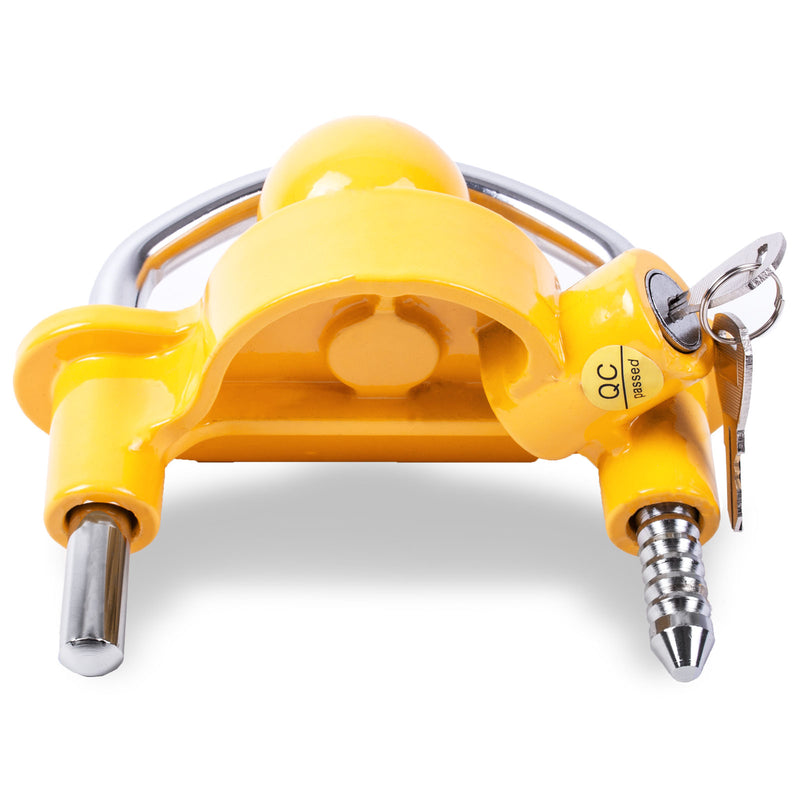 Anhängerkupplungsschloß mit Bügel, gelb, 50 mm