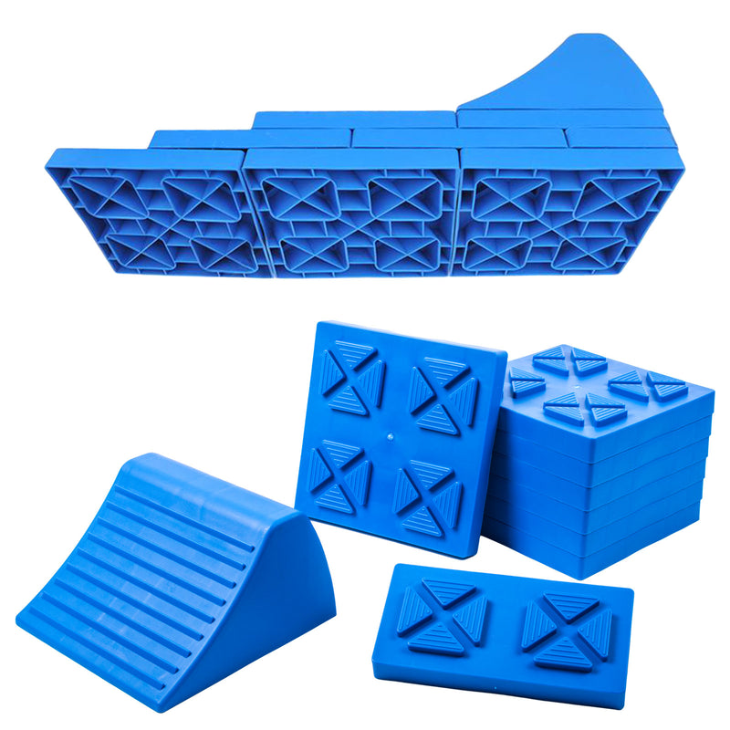 Pro Plus Multifunktions Keile 2er Set, 4 Ebenen, Kunststoff, blau