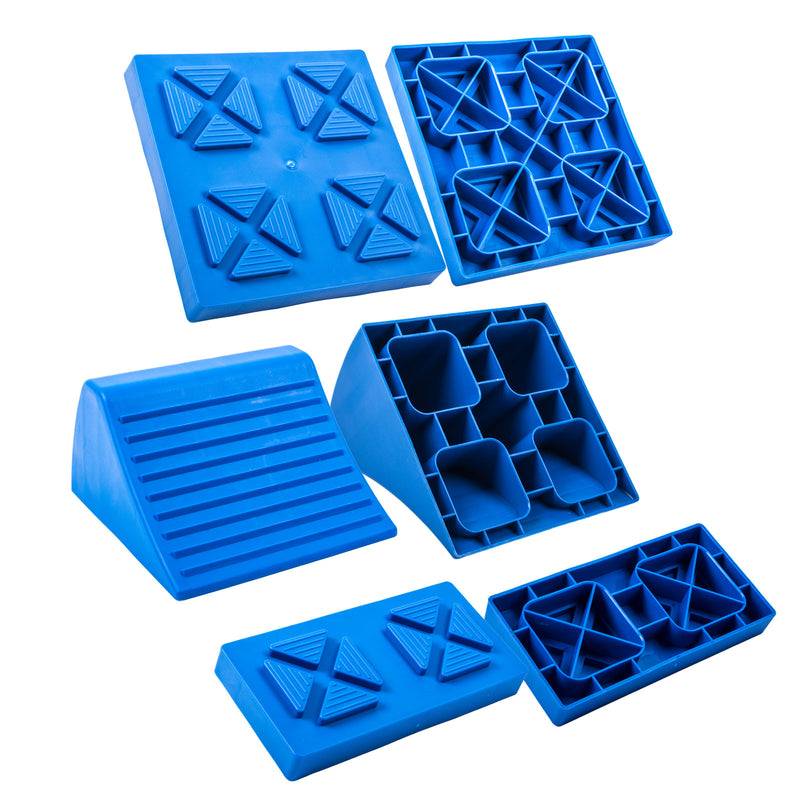 Pro Plus Multifunktions Keile 2er Set, 4 Ebenen, Kunststoff, blau