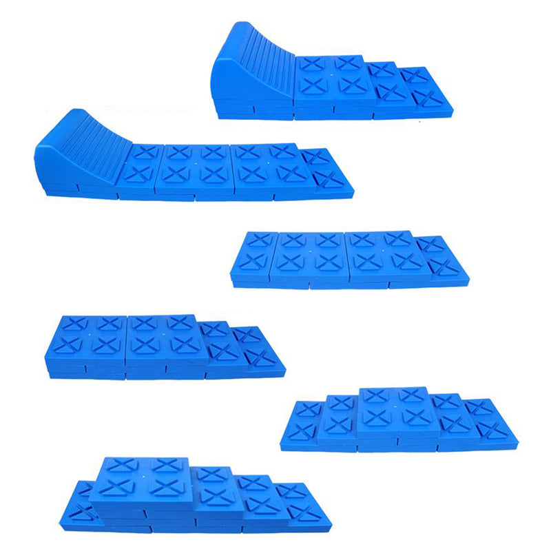 ProPlus Multifunktions Auffahrkeil/Unterlegplatten, Achslast 5t, blau
