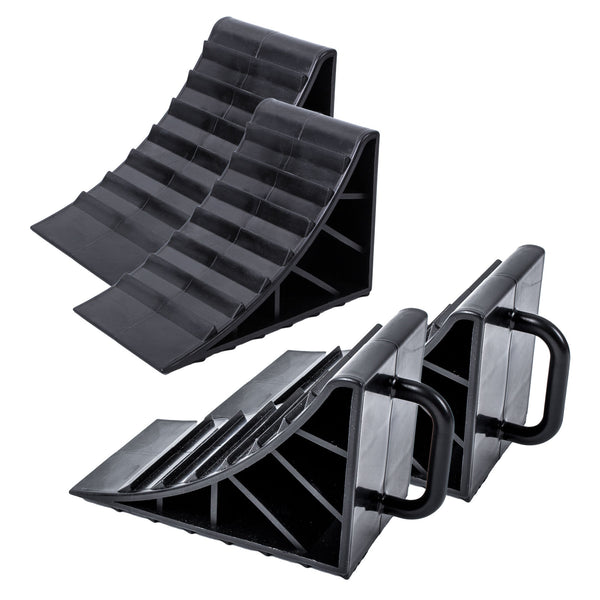 Unterlegkeil Kunststoff schwarz 4er Set mit Griff