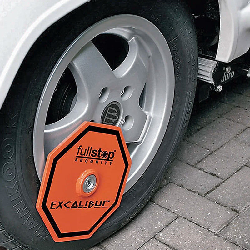 Radkralle Excalibur Diebstahlsicherung Parkkralle für Wohnwagen, Anhänger