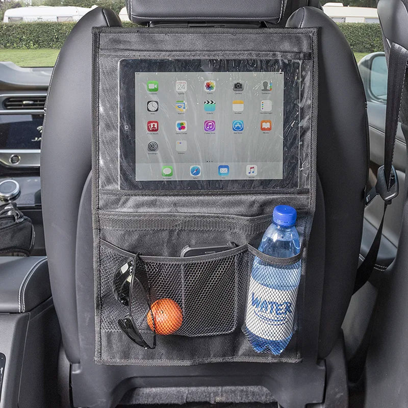 Rücksitztasche Auto Rücksitz Organizer inkl Tablet-Halter KFZ Rückenlehnenschutz