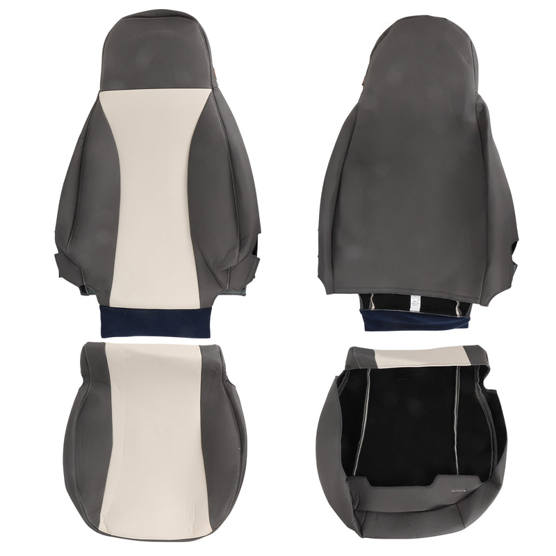 Maß Sitzbezüge | Fiat Ducato x250 | 2012-2015 | Beige/Onyx | Kunstleder | 6tlg