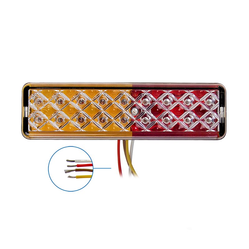 Rückleuchte 12/24V 3 Funktionen 135x38mm LED mit Halter schwarz – Hochwertige LED Beleuchtung