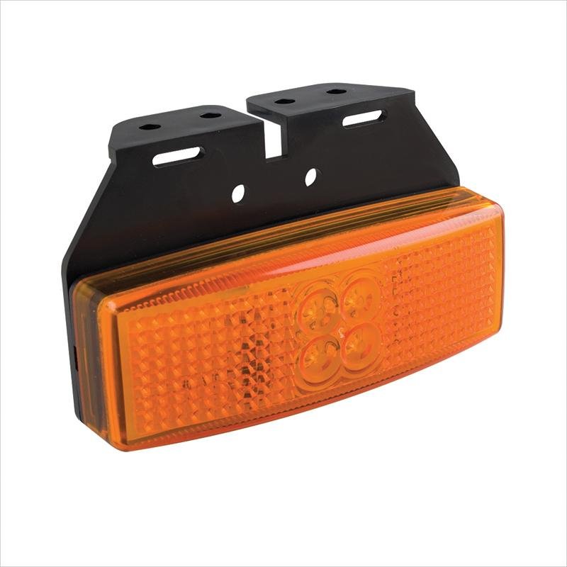 Seitenmarkierungsleuchte 12/24V orange 110x40mm LED mit Halter – Hochwertige LED Beleuchtung