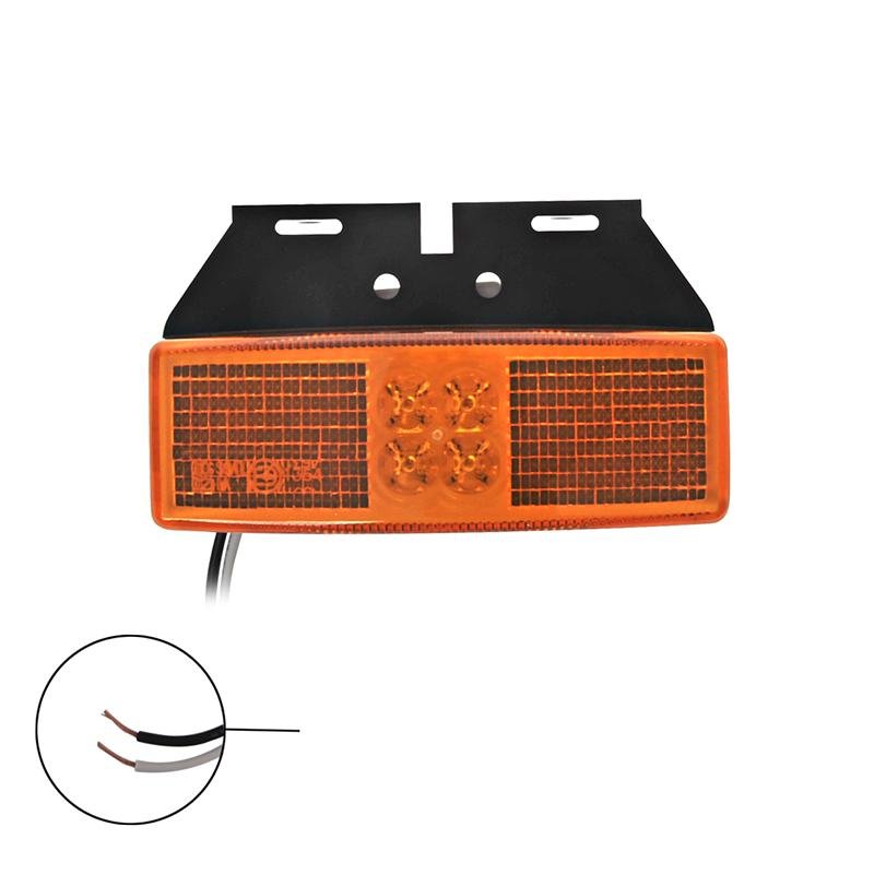 Seitenmarkierungsleuchte 12/24V orange 110x40mm LED mit Halter – Hochwertige LED Beleuchtung