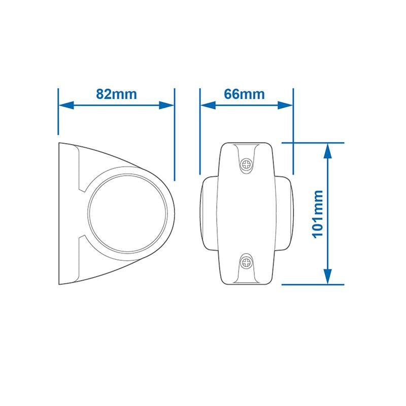 Umrissleuchte 12/24V rot/weiß/orange 101x82mm LED – Hochwertige LED Beleuchtung