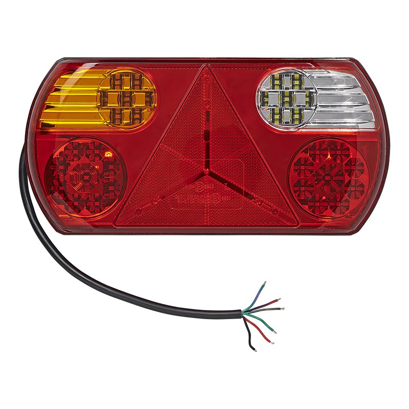 LED Rückleuchte 6 Funktionen – 296x142 mm, 32 LED, rechts links, IP67, E-Typ geprüft