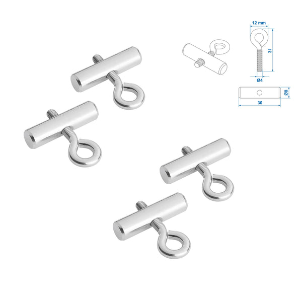 4 x Kederstopper Blockierungskit für Kederschiene Endstopper 8-10 mm Feststeller