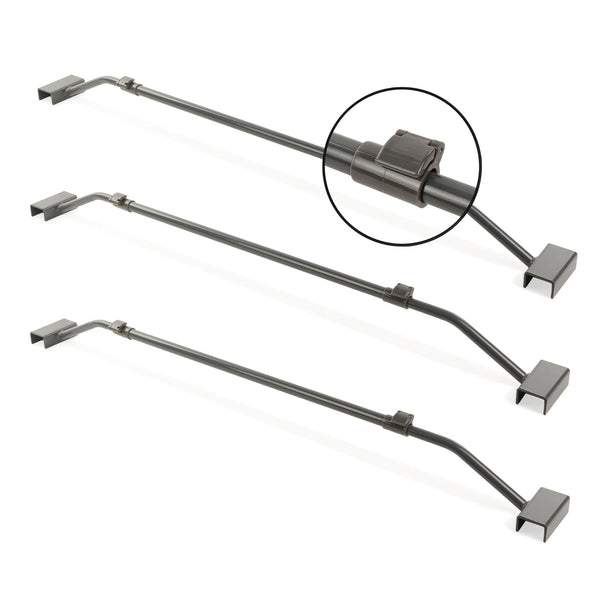 3x Wamovo Anhänger Flachplanenbügel verstellbar 100-155cm Planenstütze Bügel