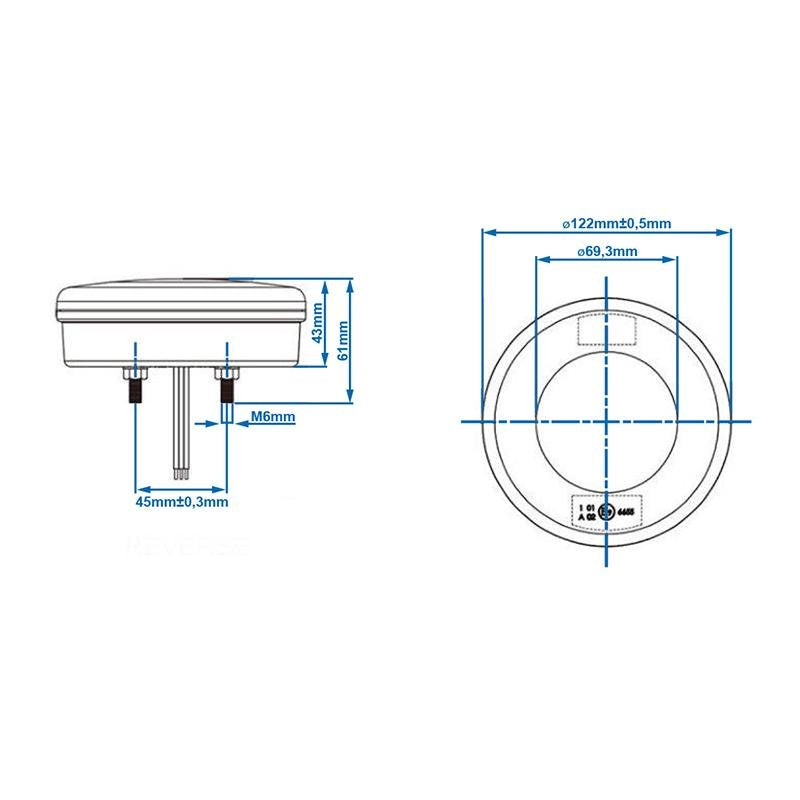 2er Set Rückleuchten Anhänger Beleuchtung 3 Funktionen 122 mm Schlussleuchten