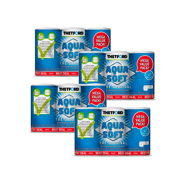 4x Thetford Aqua Soft Toilettenpapier, speziell für Campingtoiletten 6er Pack