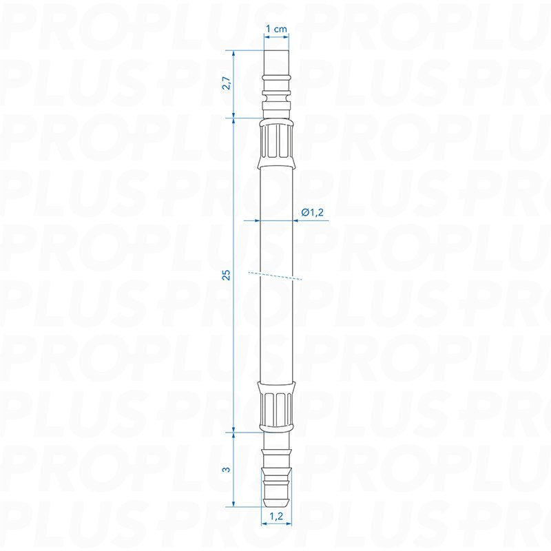 Flexibler Schlauchanschluss 25 cm – Warm- & Kaltwasser, Z-Tüll-Anschluss, für Wohnmobil & Boot