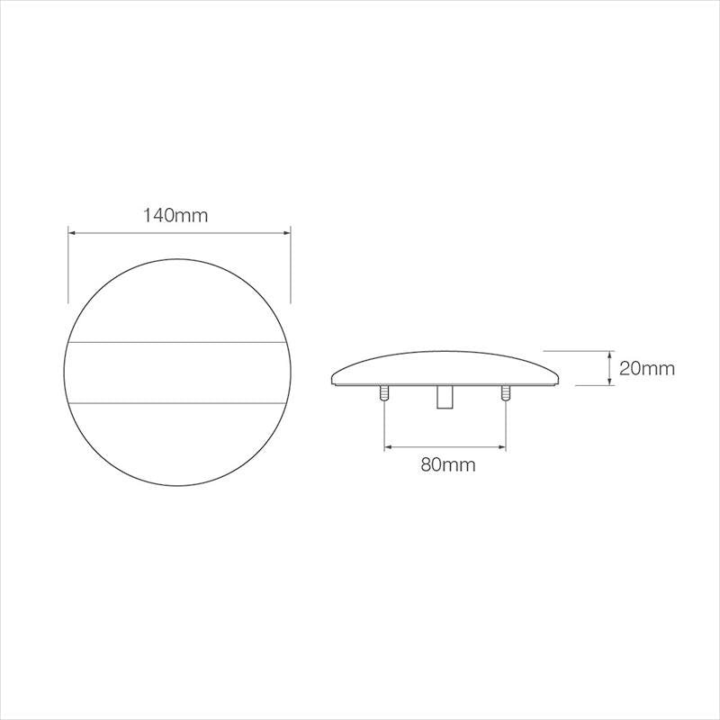 Rückleuchte 12/24V 3 Funktionen 140mm STI LED – Hochwertige LED Beleuchtung