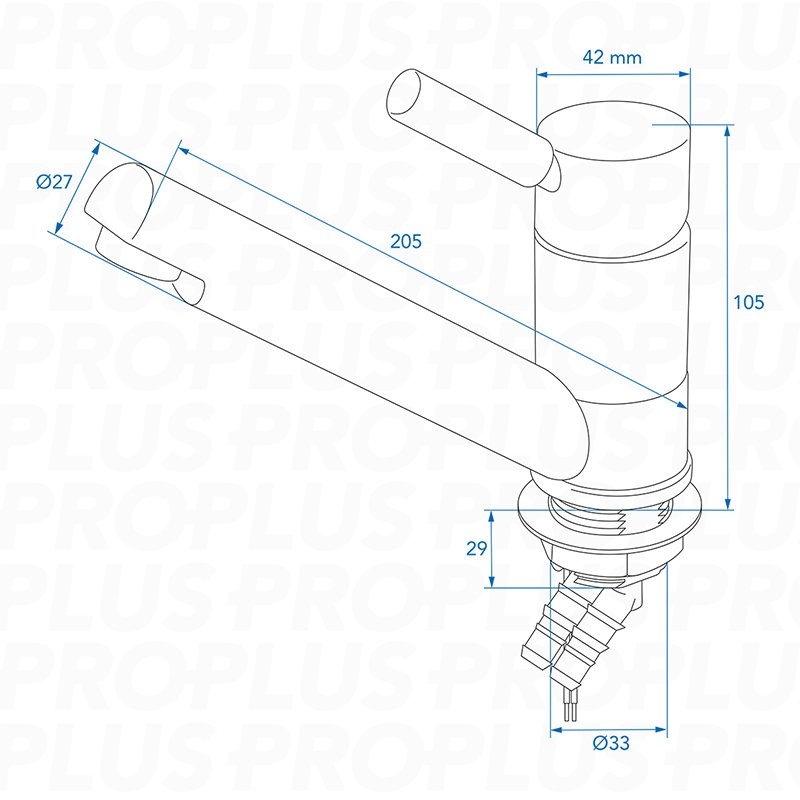 Mischbatterie Keramik Ø33 mm – 360° schwenkbar, Chrom, für Wohnmobil & Boot