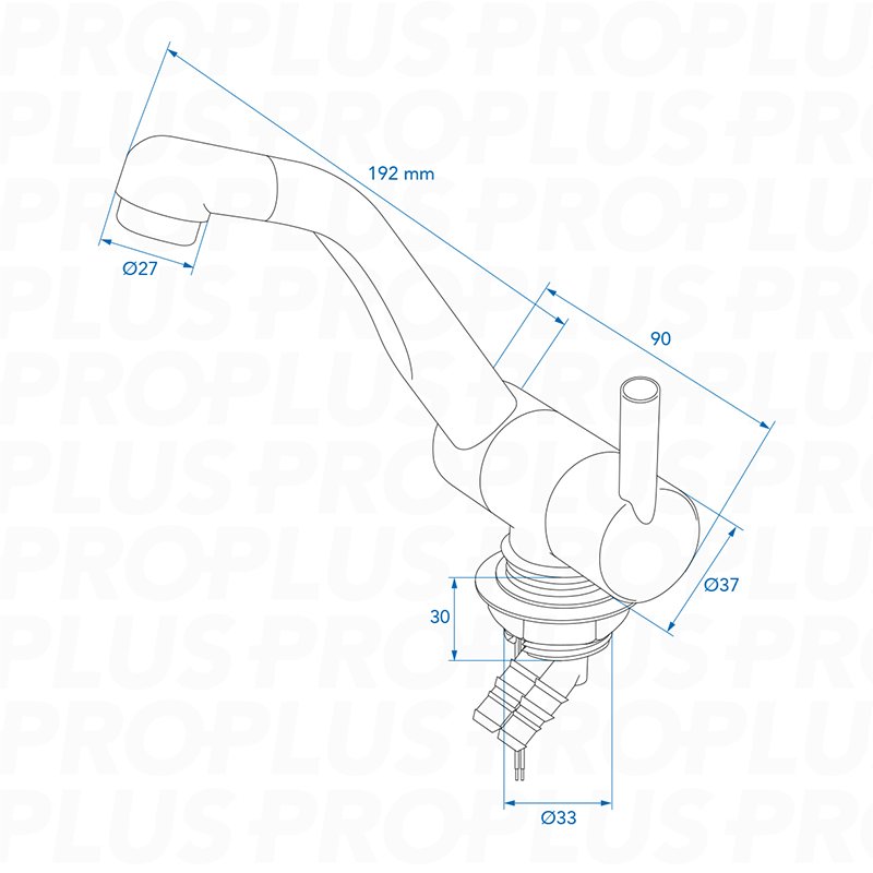 Mischbatterie Style 3000 12V Ø33 mm – Schwenkbar, Chrom, für Wohnmobil & Boot