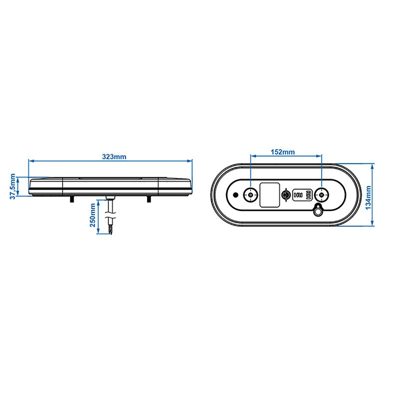 Rückleuchte 6 Funktionen 323x134mm 54LED links – Hochwertige LED Beleuchtung