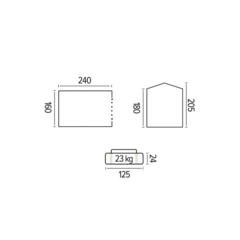 Camping Lagerzelt Zelt freistehend 2,4 x 1,6 x 2m Gerätezelt, PVC Beistellzelt