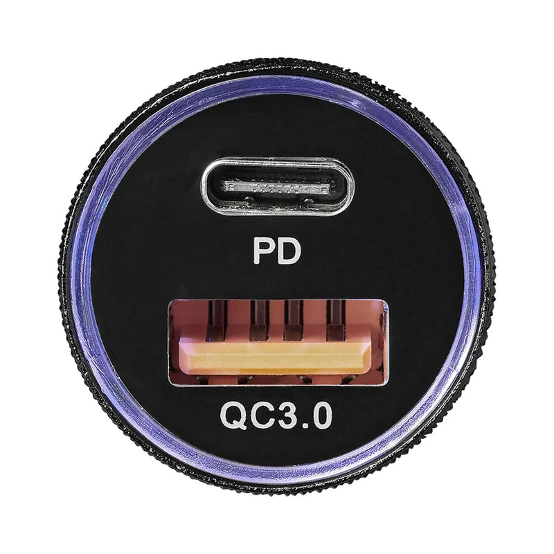 Zigarettenanzünder USB Schnellladegerät Typ A + C 12/24V 3100mA Autoladegerät