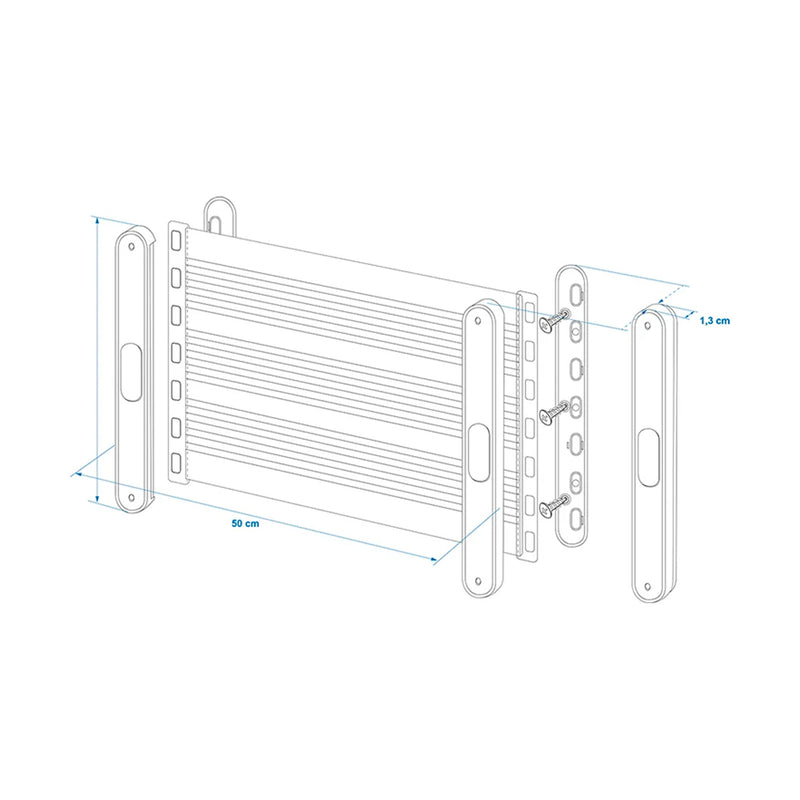 2x Ablagenetz Ablagefach XL elastisch 50x26,5 cm Kunststoffhalterung + Schrauben