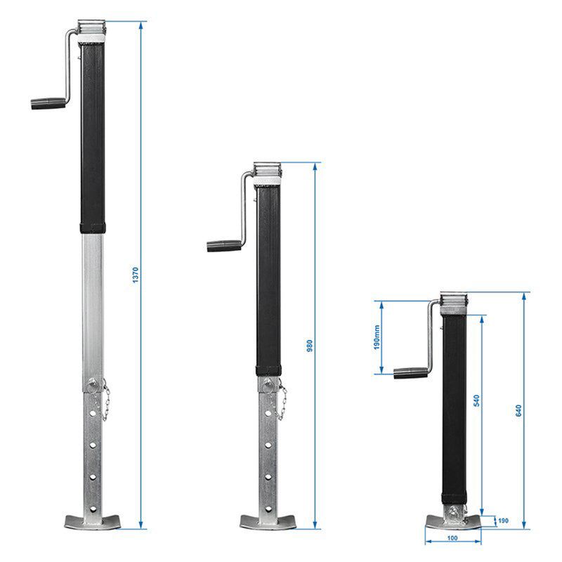 Abstellstütze ausdrehbar | 3500 kg | Höhe 64-102 cm | Ø ca. 65 mm