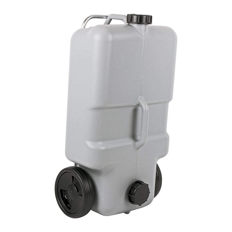 Abwasser Rolltank 25 Liter Grauwassertank mit Rollen, ausziehbarer Griff Grau