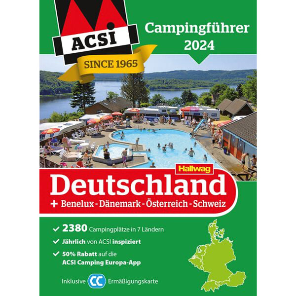 ACSI Campingführer Deutschland 2024 Stellplatzführer inkl. CC Ermässigungskarte