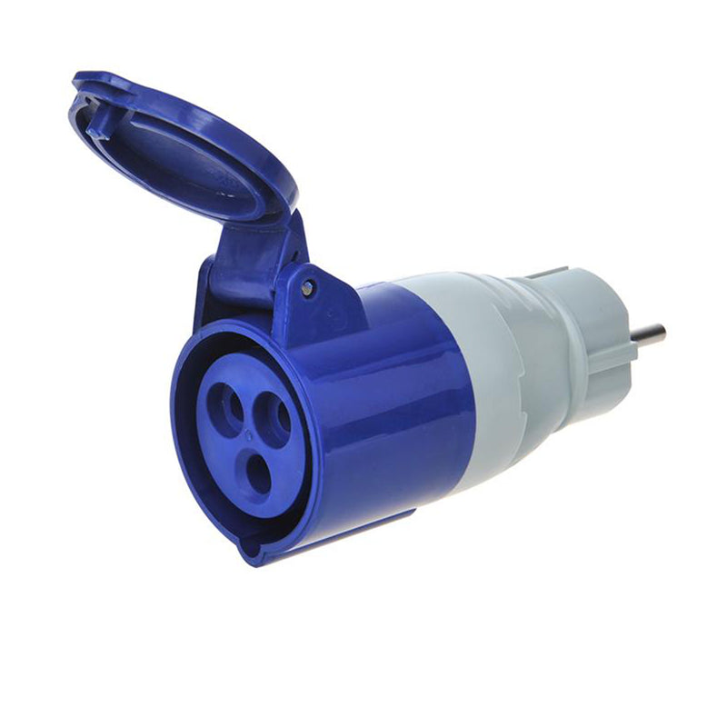 CEE Adapter Schuko auf CEE 200-250V, 16A, 3polig, 12 cm, Ip44