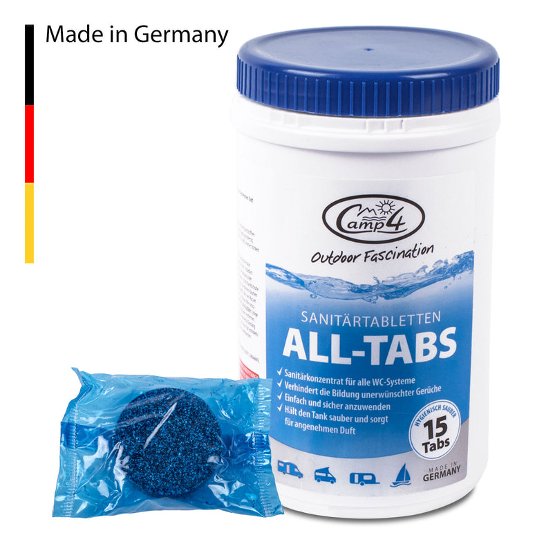 Camp4 All Tabs Toilettentabletten - 15 Stück für Abwassertanks