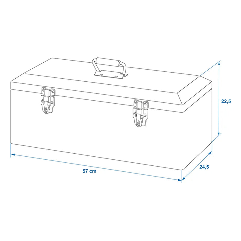 Alukiste Werkzeugbox Transportkiste Aufbewahrungsbox Anhänger Alubox 57x24,5x22cm