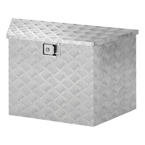 Alu Werkzeugbox Transportkiste Aufbewahrungsbox Anhänger Deichselbox 83/54x36x49cm