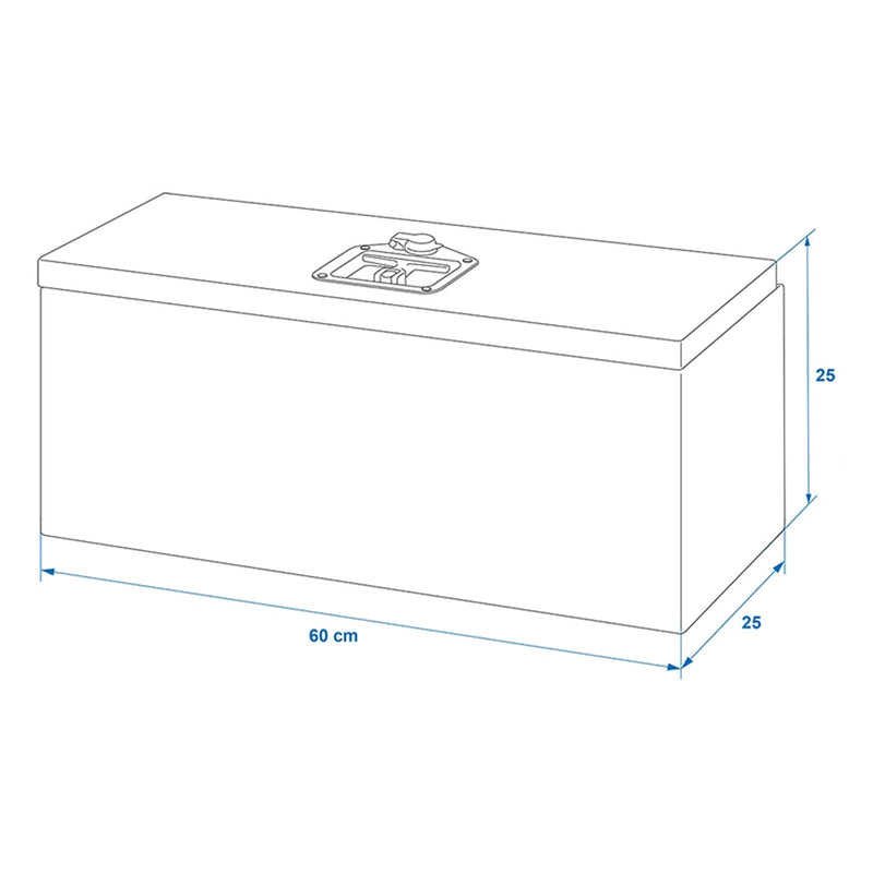 Werkzeugbox für Anhängerseite Transportkiste Aufbewahrungsbox Alubox 60x25x25cm