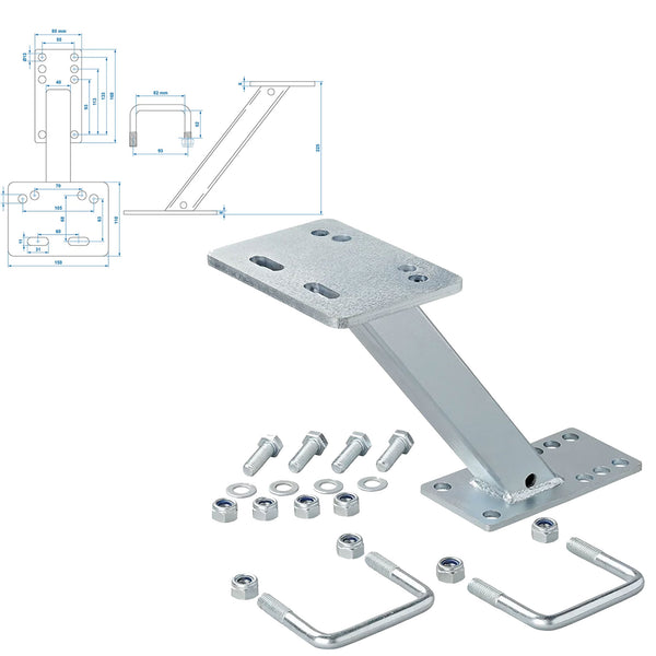 Universal Reserveradhalter aus verzinktem Stahl – Sicher & Robust für alle Anhänger